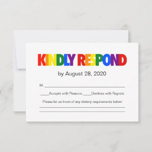 Rainbow Flagga Gay Bröllop Response OSA Kort