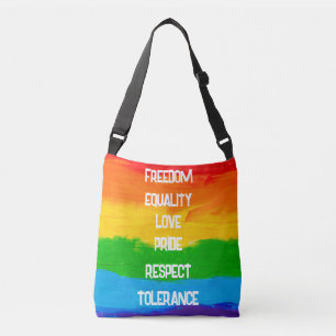 Rainbow Flagga Gay Lesbisk LGBT Axelväska