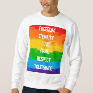 Rainbow Flagga Gay Lesbisk LGBT Lång Ärmad Tröja