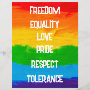 Rainbow Flagga Gay Lesbisk LGBT Reklamblad