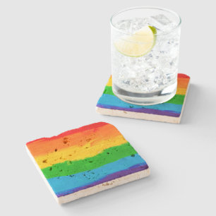 Rainbow Flagga Gay Lesbisk LGBT Stenunderlägg