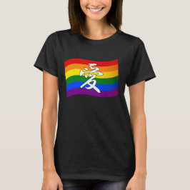 Rainbow Flagga Gay pride KÄRLEK i Kanji och kinesi T Shirt