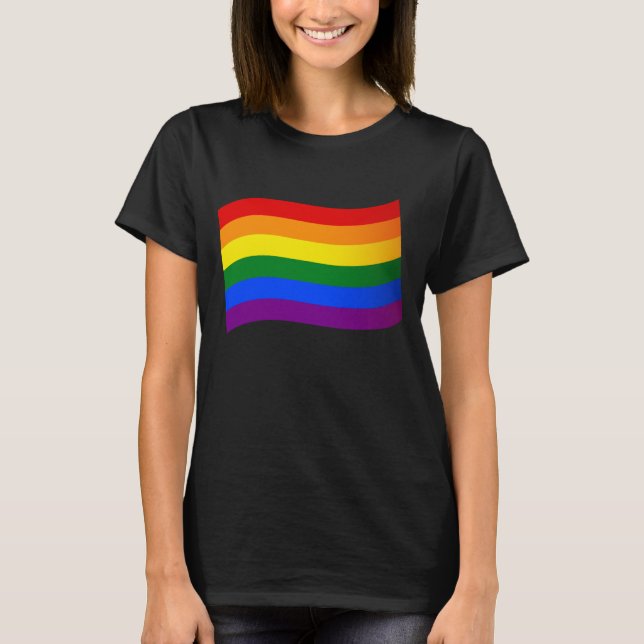 Rainbow Flagga Gay pride LGBT Kärlek är Kärlek HBT T Shirt (Framsida)