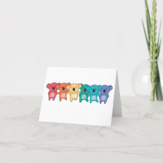 Rainbow Flagga Gay pride Lgbtq Koala Cute Koalas T Tack Kort