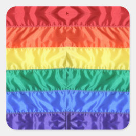 Rainbow Flagga Gay pride LGBTQ LGBT kärlek är kärl Fyrkantigt Klistermärke
