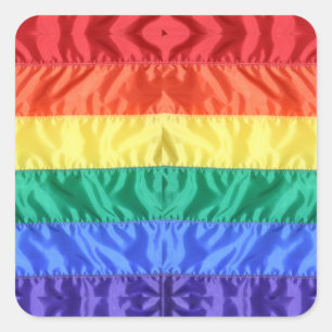 Rainbow Flagga Gay pride LGBTQ LGBT kärlek är kärl Fyrkantigt Klistermärke