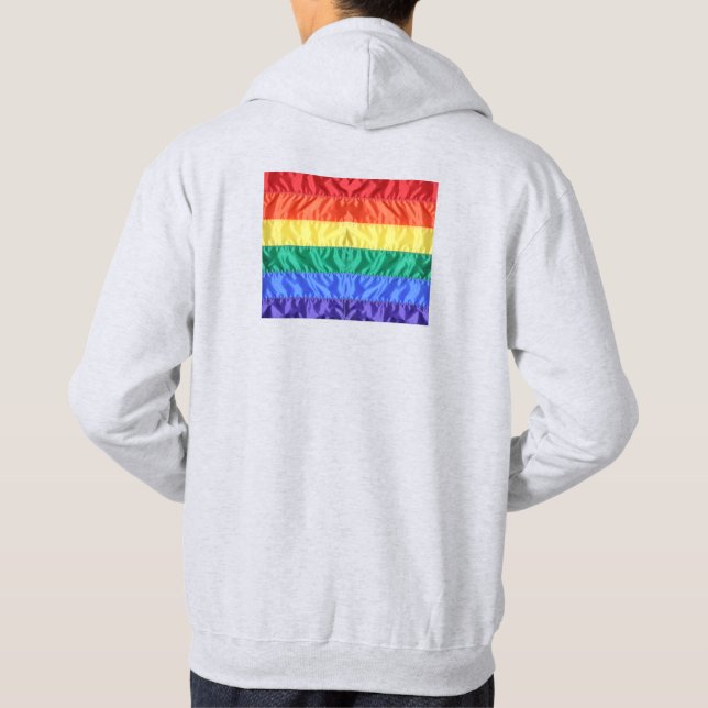 Rainbow Flagga Gay pride LGBTQ LGBT kärlek är kärl Hoodie (Baksida)