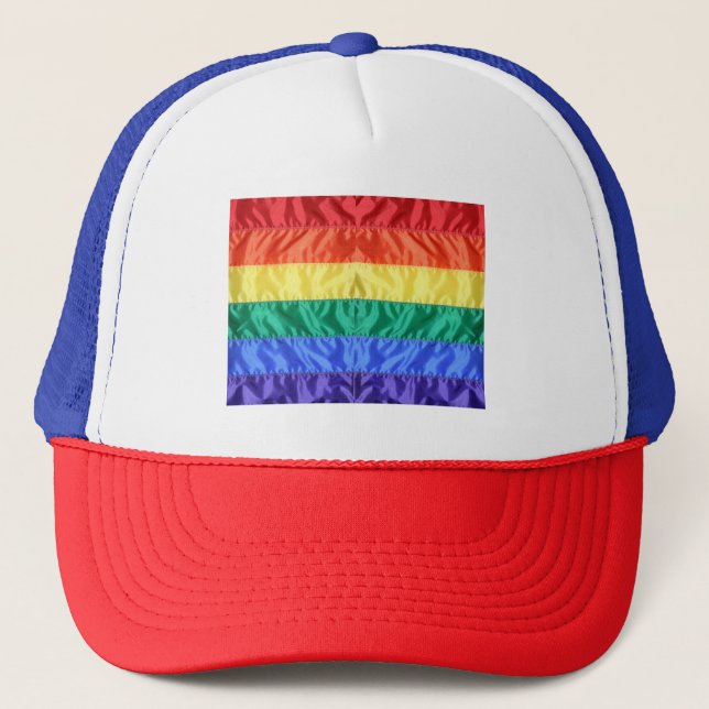 Rainbow Flagga Gay pride LGBTQ LGBT kärlek är kärl Keps (Framsida)