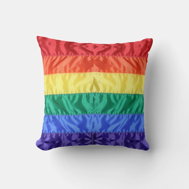Rainbow Flagga Gay pride LGBTQ LGBT kärlek är kärl Kudde (Framsida)