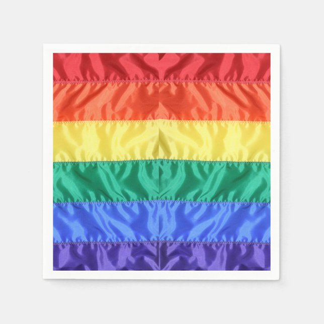Rainbow Flagga Gay pride LGBTQ LGBT kärlek är kärl Pappersservett (Framsidan)