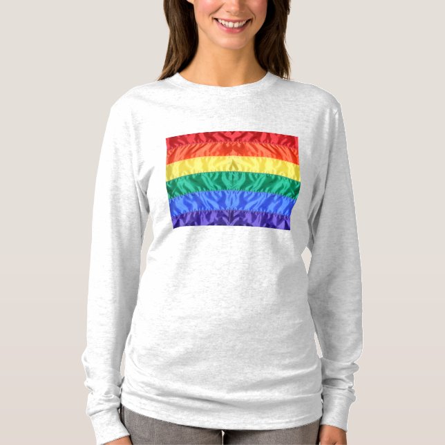 Rainbow Flagga Gay pride LGBTQ LGBT kärlek är kärl T Shirt (Framsida)