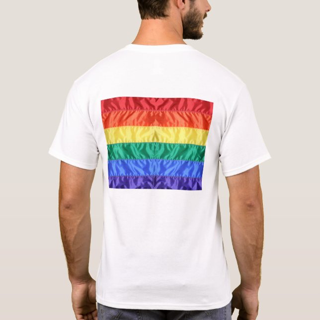 Rainbow Flagga Gay pride LGBTQ LGBT kärlek är kärl T Shirt (Baksida)