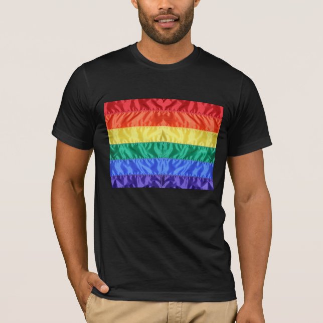 Rainbow Flagga Gay pride LGBTQ LGBT kärlek är kärl T Shirt (Framsida)
