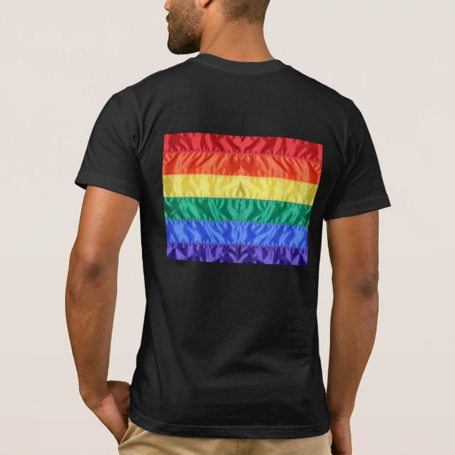 Rainbow Flagga Gay pride LGBTQ LGBT kärlek är kärl T Shirt (Baksida)