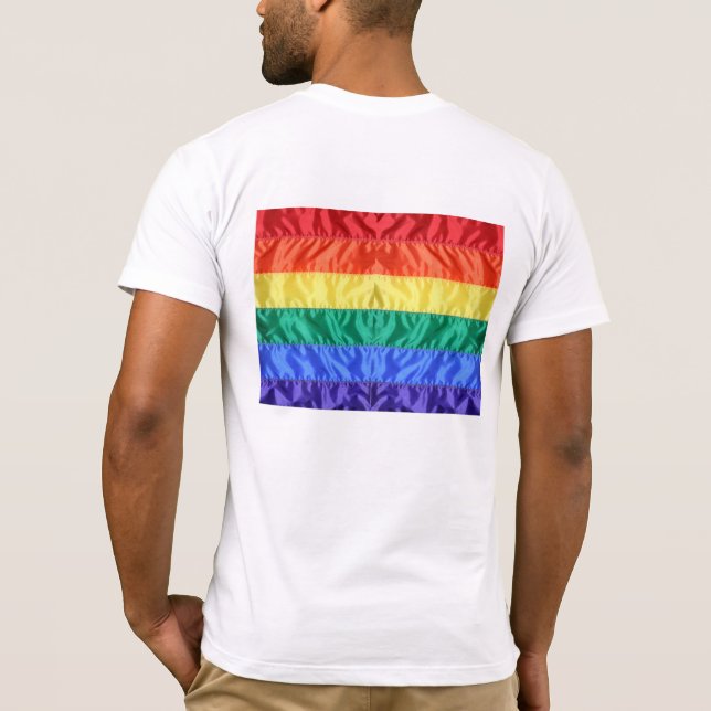 Rainbow Flagga Gay pride LGBTQ LGBT kärlek är kärl T Shirt (Baksida)