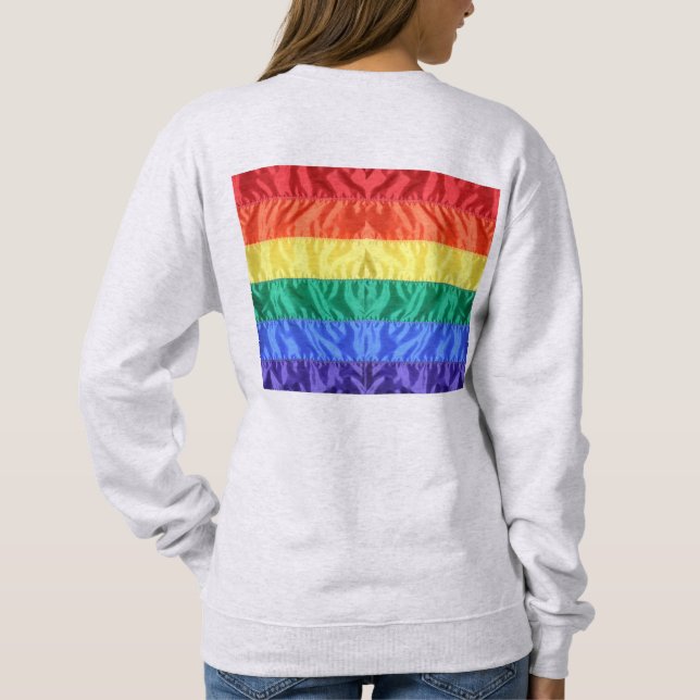 Rainbow Flagga Gay pride LGBTQ LGBT kärlek är kärl T Shirt (Baksida)