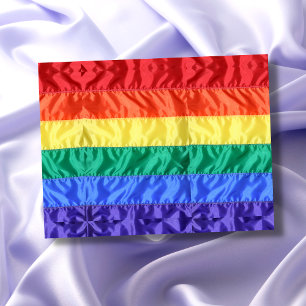 Rainbow Flagga Gay pride LGBTQ LGBT kärlek är kärl Vykort