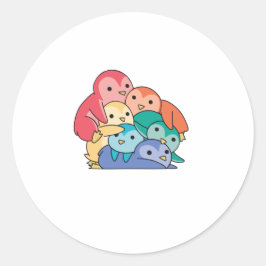 Rainbow Flagga Gay pride Lgbtq Penguin Cute Pengui Runt Klistermärke