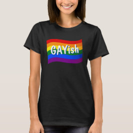 Rainbow Flagga Gayish kärlek är kärlek HBT TQ-prid T Shirt