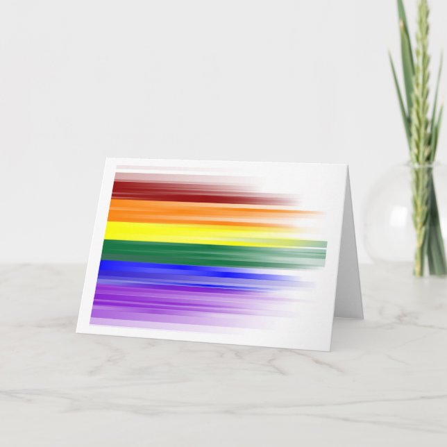 Rainbow Flagga Greeting Card Kort (Framsida)
