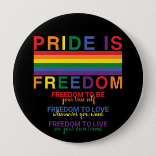 Rainbow Flagga HGBTQ-Pridet är Freedom Gay rights Knapp