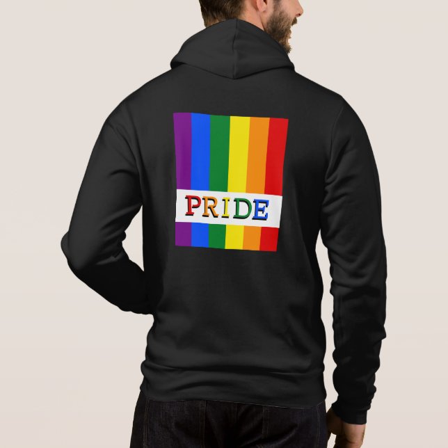 Rainbow Flagga Hoodie & LGBT, Pridet mode T Shirt (Baksida)