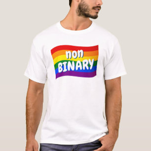 Rainbow Flagga Icke-binärt icke-binärt HBT-HBT-pri T Shirt