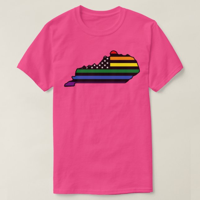 Rainbow Flagga Kentucky TShirt T Shirt (Design framsida)