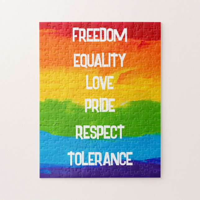 Rainbow Flagga LGBT Jigszawa Puzzle - Pride Gift I Pussel (Vertikal)