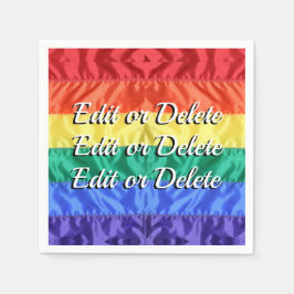 Rainbow Flagga LGBT LGBTQ+ kärlek är kärlek anpass Pappersservett