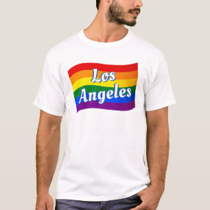 Rainbow Flagga Los Angeles Gay pride LGBT HBT TQ T Shirt