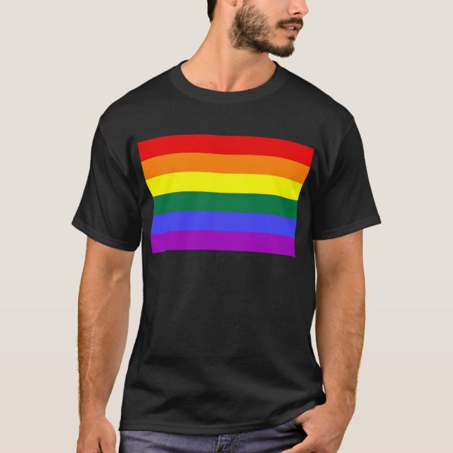 Rainbow Flagga Manar T-Shirt (Framsida)