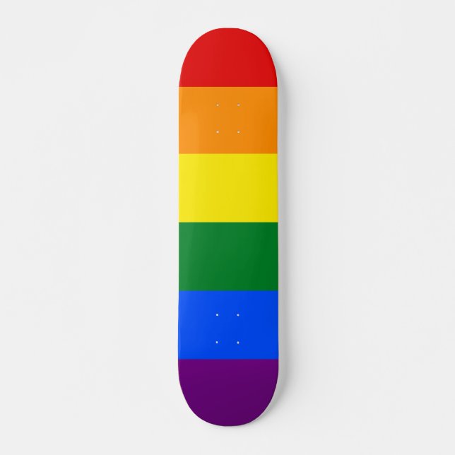 Rainbow Flagga Mini Skateboard Bräda 18,5 Cm (Framsida)