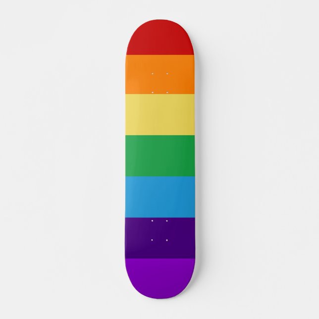 Rainbow flagga mini skateboard bräda 18,5 cm (Framsida)