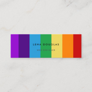 Rainbow flagga mini visitkort