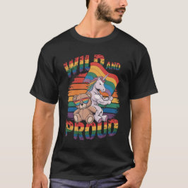 Rainbow flagga nalle unicorn LGBTQ T Shirt