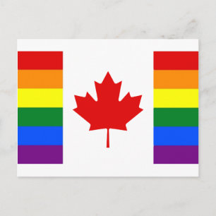 Rainbow Flagga of Canada Vykort