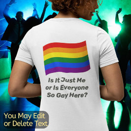 Rainbow Flagga Personlig Text LGBT Gay pride Flagg T Shirt