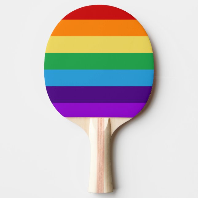 Rainbow flagga pingisracket (Framsidan)