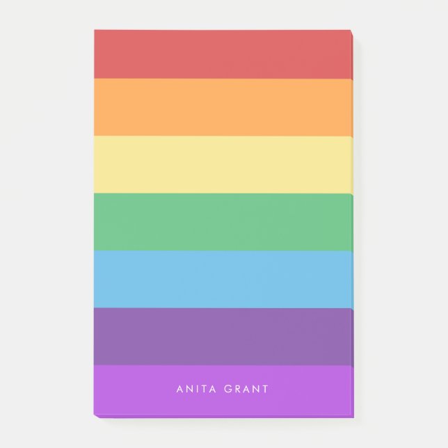 Rainbow flagga post-it block (Framsida)