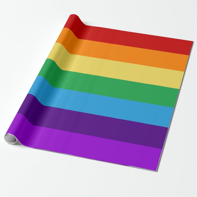 Rainbow flagga presentpapper (Utrullad)