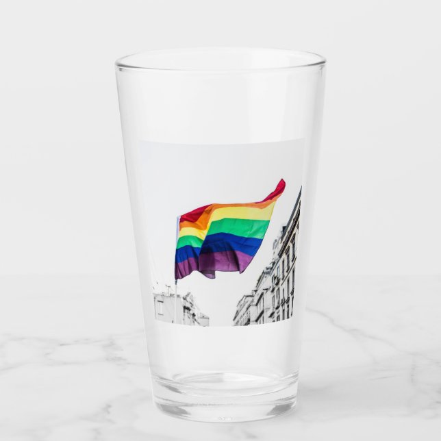 Rainbow Flagga Pride Glaskopp (Framsida)