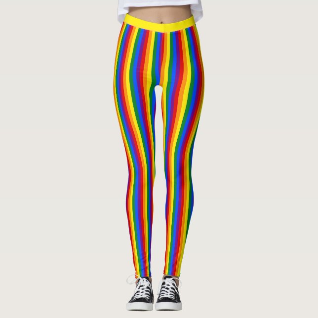 Rainbow Flagga & Pride, HBT-community/rand Bära Leggings (Framsida)
