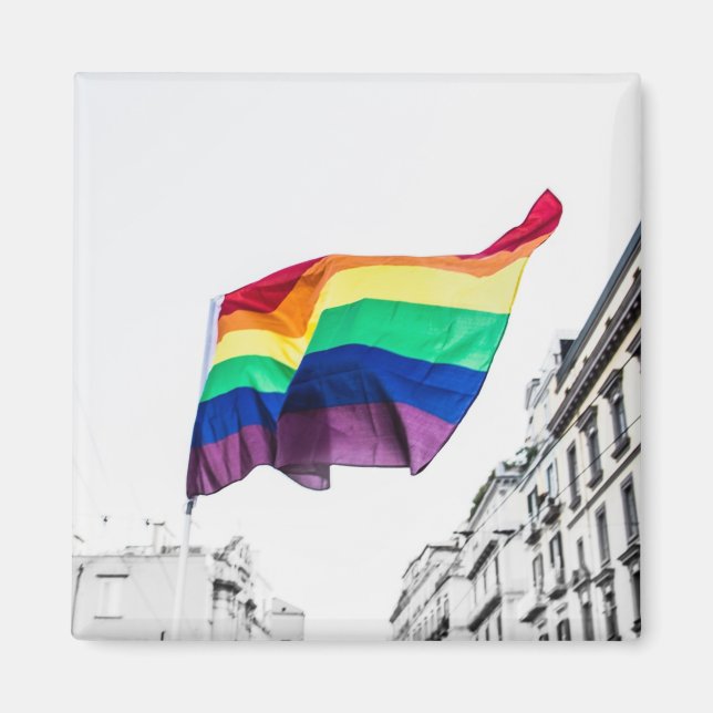 Rainbow Flagga Pride Magnet (Framsidan)