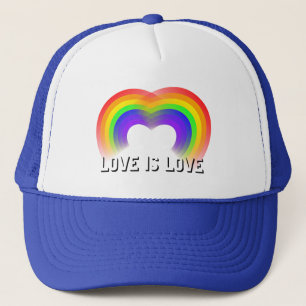 Rainbow Flagga Pride och Equality Kärlek är Kärlek Truckerkeps