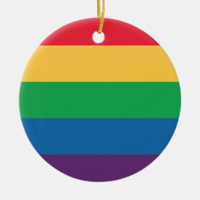 Rainbow Flagga Pride Ornament (Framsidan)