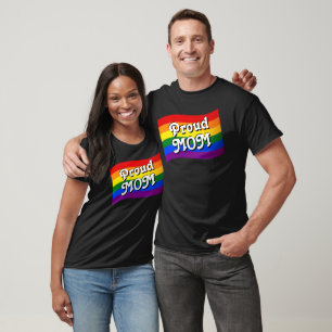 Rainbow Flagga Proud Mamma PFLAG, stolt överordnad T Shirt