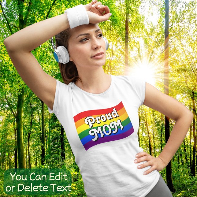 Rainbow Flagga Proud Mamma PFLAG, stolt överordnad T Shirt (Skapare uppladdad)