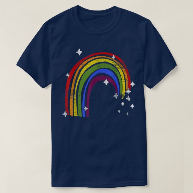 Rainbow Flagga Rainbow Gay pride Month Queer LGBTQ T Shirt (Design framsida)