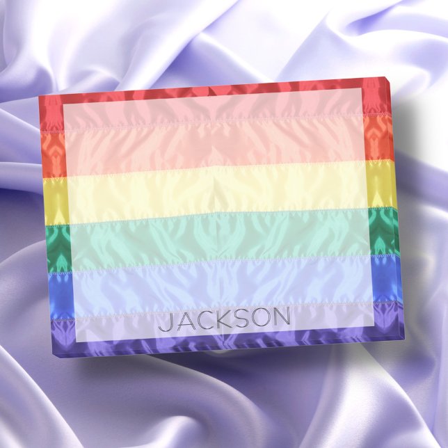 Rainbow flagga rainbow rand LGBTQ, eget namn Post-it Block (Skapare uppladdad)